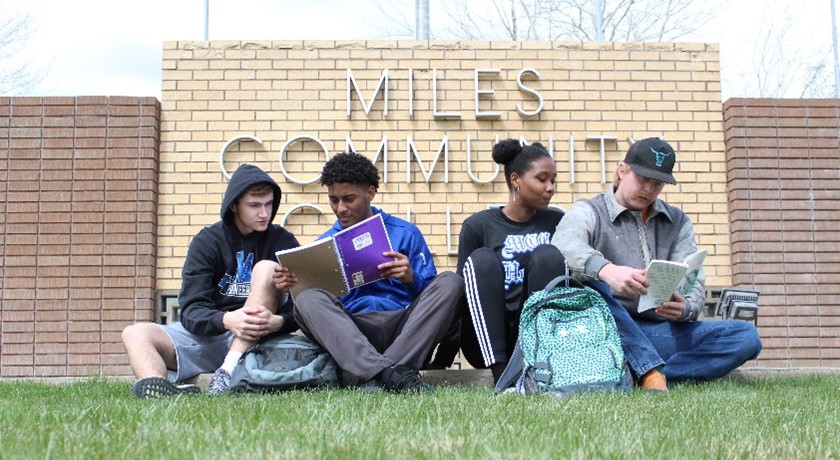 Students studying