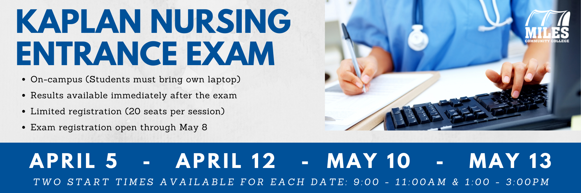 Graphic of Kaplan Nursing Entrance Exam Flyer