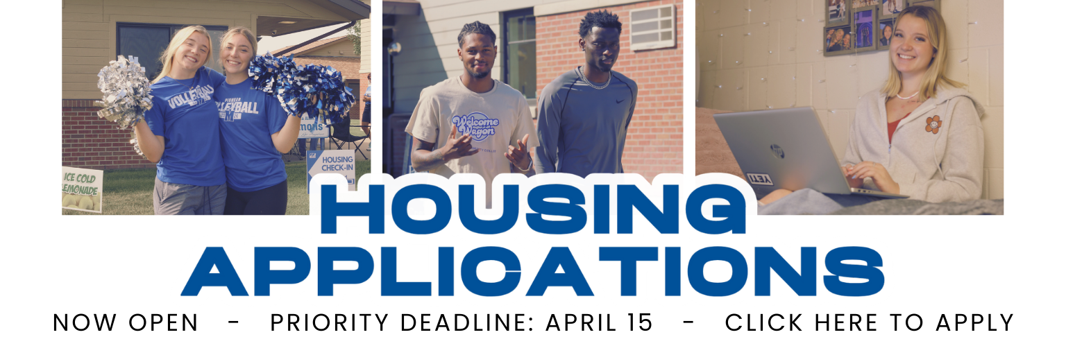 Graphic of students and housing application information