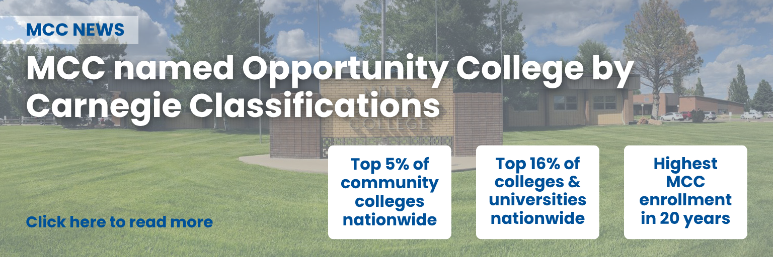 Graphic of MCC Named Opportunity College; click to read more text
